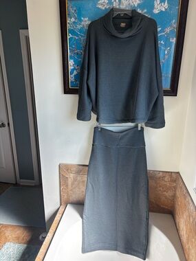 Free People Charcoal Gray Knit Maxi Skirt